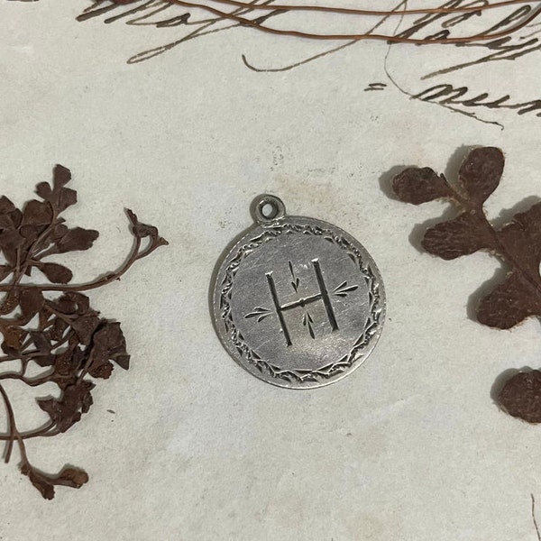 Victorian H initial Love Token Charm