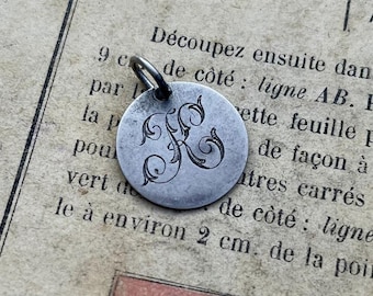 Victorian K Love Token Charm