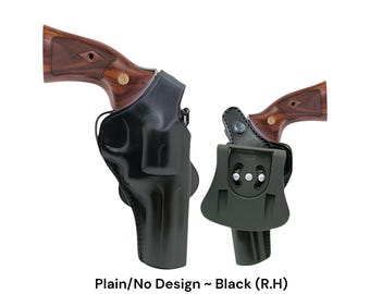 Coldre Heritage Rough Rider com encaixe tipo pá | Couro genuíno, feito à mão, com duas posições de saque cruzado e inclinação ajustável.