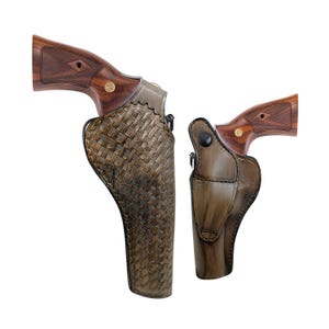 Handmade Leather Revolver Holster: Taurus Tracker Model 44 - 627 - 692 - 992