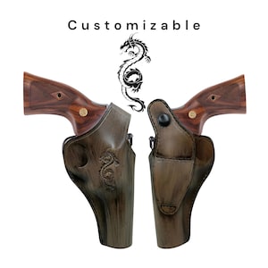 Heritage Rough Rider .22LR Single Action Revolver Holster | Genuine Leather Handmade | Thumb Snap | Customizable | Two Position | Cross Draw
