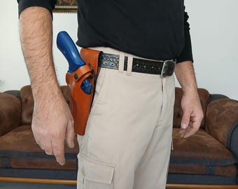 Coldre de couro para uso em campo: Heritage Rough Rider, com trava de polegar