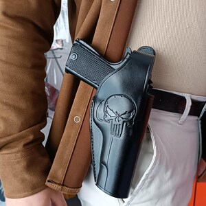 Desert Eagle Leather Holster - For 6" .50 AE, .44, .357 - Strongside/Crossdraw - Triple K