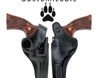 Handgefertigtes Henry Big Boy Revolverholster aus Leder: Anpassbarer OWB Cross Draw