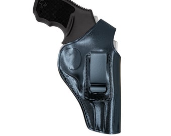 Fondina in pelle IWB e OWB adatta per Diamondback SDR .357 Magnum/.38 Special+P, per porto occulto di revolver.