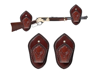 Rifle Organizer Fits Winchester,Henry,Marlin,Remington,Rossi,Benelli,Uberti,Merkel,Mossberg, Rifle Wall Hanger Apparatus, Shotgun Wall Mount