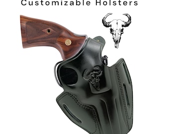 Étui Owb en cuir : Ruger GP100 et Sp101, deux positions de transport