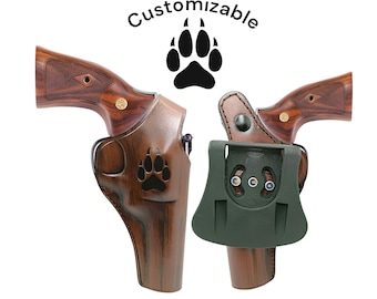 Leder-Paddel-Holster: Henry Big Boy Revolver, Daumen-Schnappverschluss, anpassbar