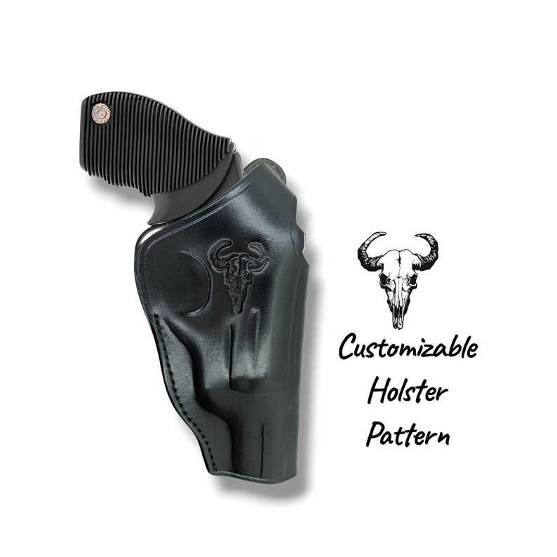 Handmade Genuine Leather Revolver Holster: Ruger Revolver Model Redhawk, Thumb Snap, Customizable image 15
