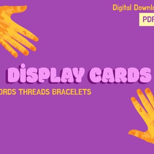 Hand Shaped Display Cards in Orange Template - PNG, & PDF - Commercial Use, Instant Download, Jewelry Holder