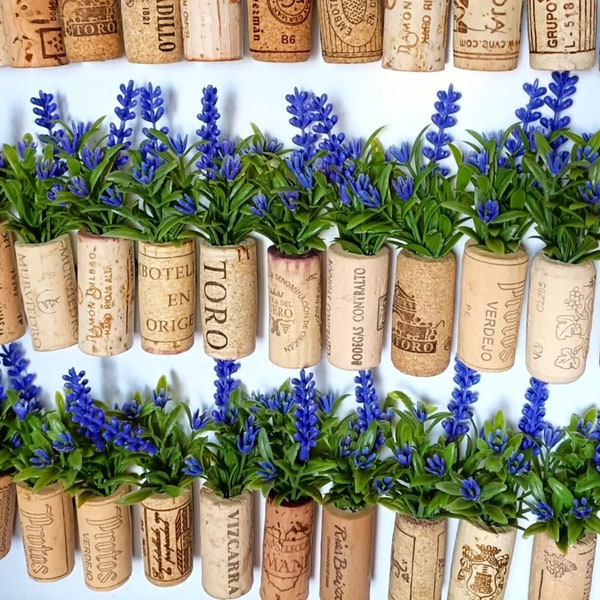 10 Pieces Fridge Magnet Artificial Flower on Wine Cork. Party Favor, Giveaways for Wedding, Debut, Mother's Gift, Christmas, Anniversary etc