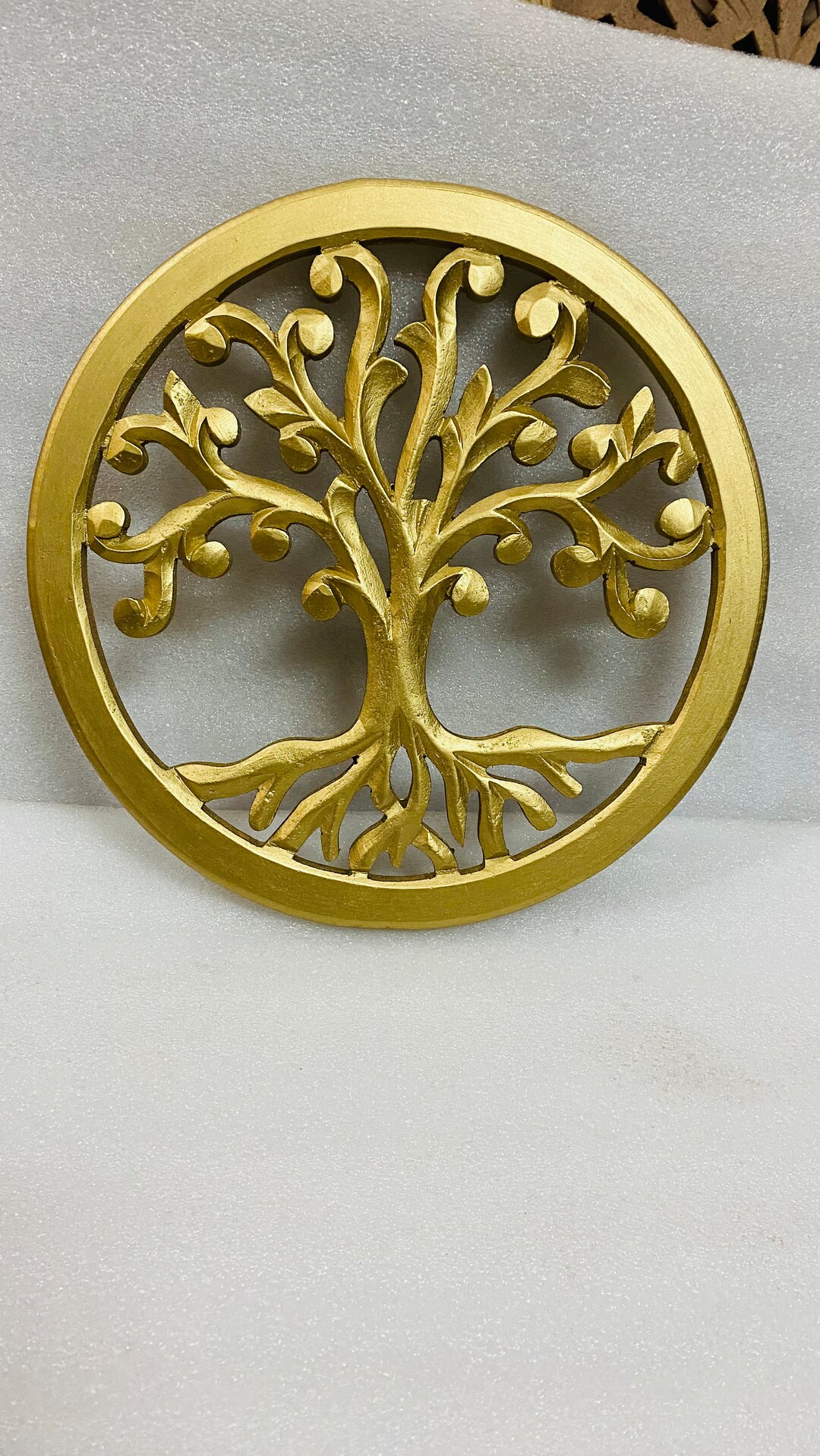 Tree of Life Wooden Wall Hanging Fixture 12 Diameter Etsy