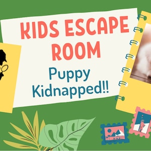 Kids Escape Room! Print & Play! Kids activity! Fun activity - Printable kids escape room - Birthday Party Activity