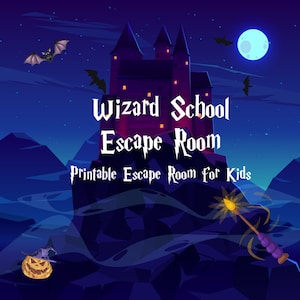 Zauberer Schule Flucht Raum Spiel, Sofortiger Download Escape Room, DIY Escape Room, Zauberer Thema Party