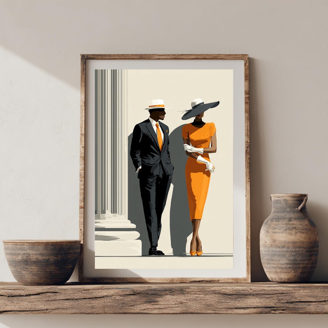 Black Couple Wall Artnull