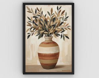 Boho Olive Printable Wall Art, Abstract Floral Photography in Sage Green, Modern Home Decor Poster, Neutral Painting, Digital Download