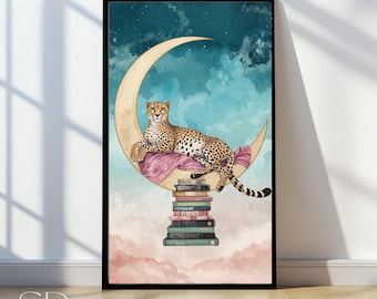 Cheetah Pop Art Print: Trendy Maximalist Decor (Digital Download)