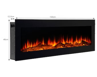 Electric fireplace Meran wall fireplace 130 cm wide