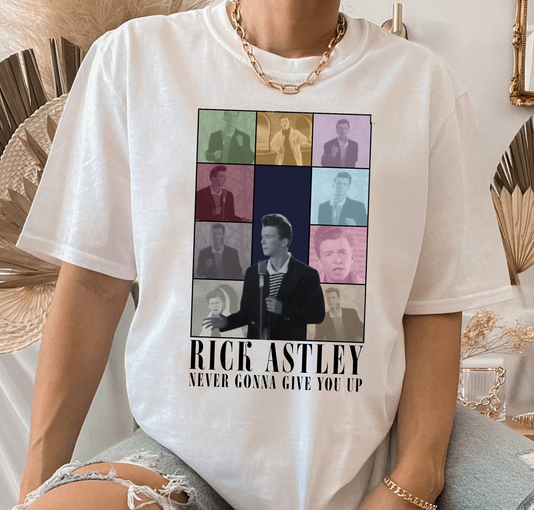 Rick Astley For Prime Minister - Womens T-Shirt - 80s 80's Rolled Song  Lyrics