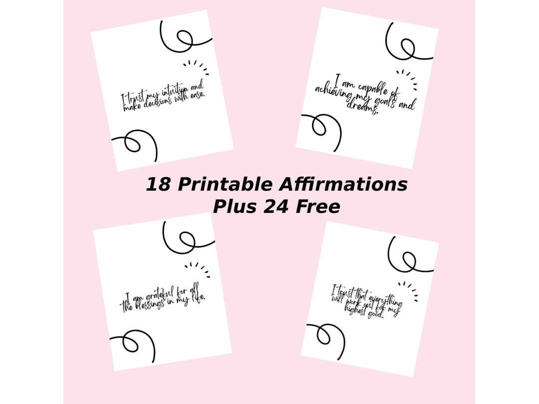 Positive Affirmation Cards Printable Affirmations Self Care Cards for Mom Digital Affirmation ...