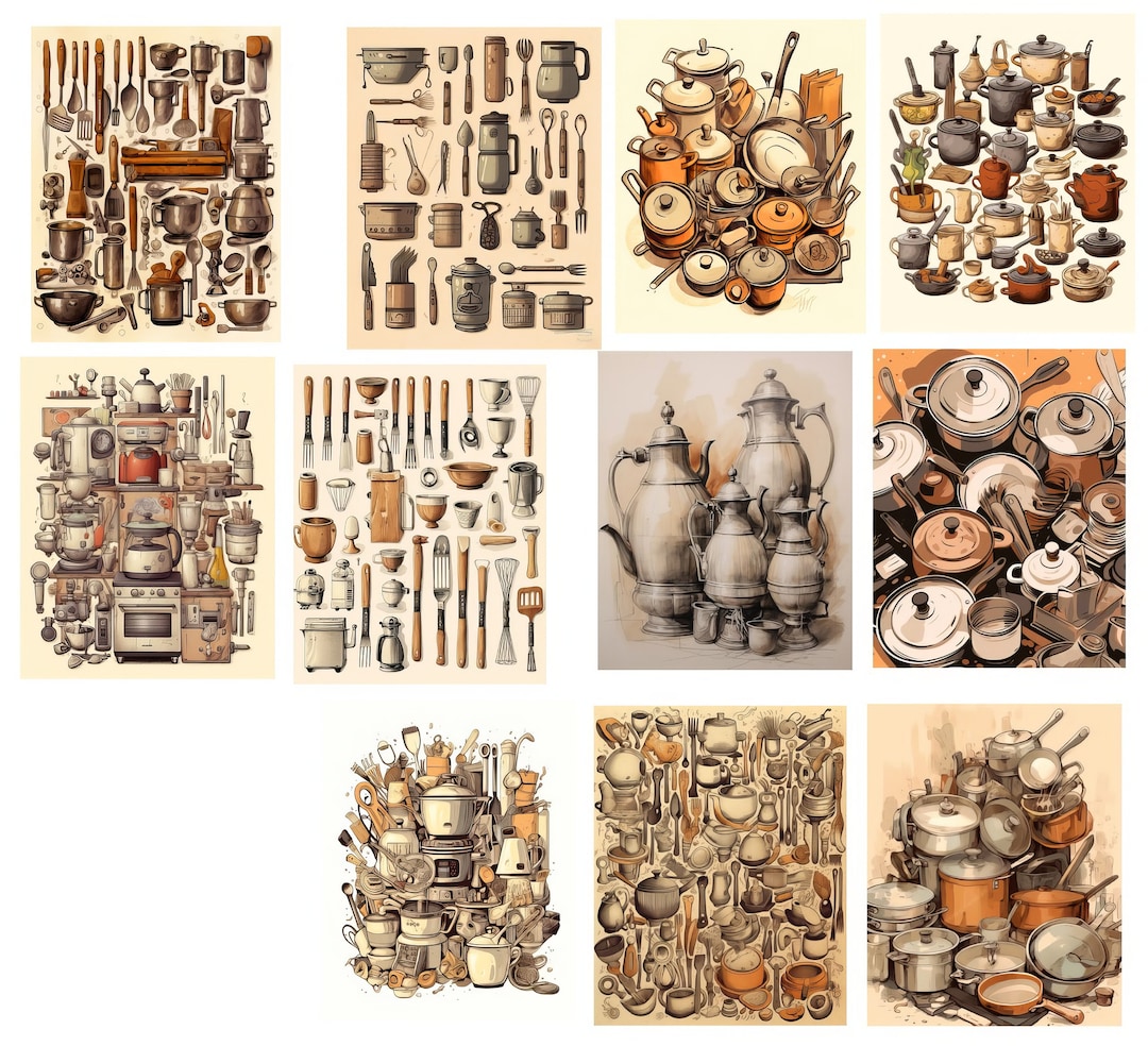Set of 11 Classic Kitchen Wall Decor, Wall Decor, Aesthetic ...