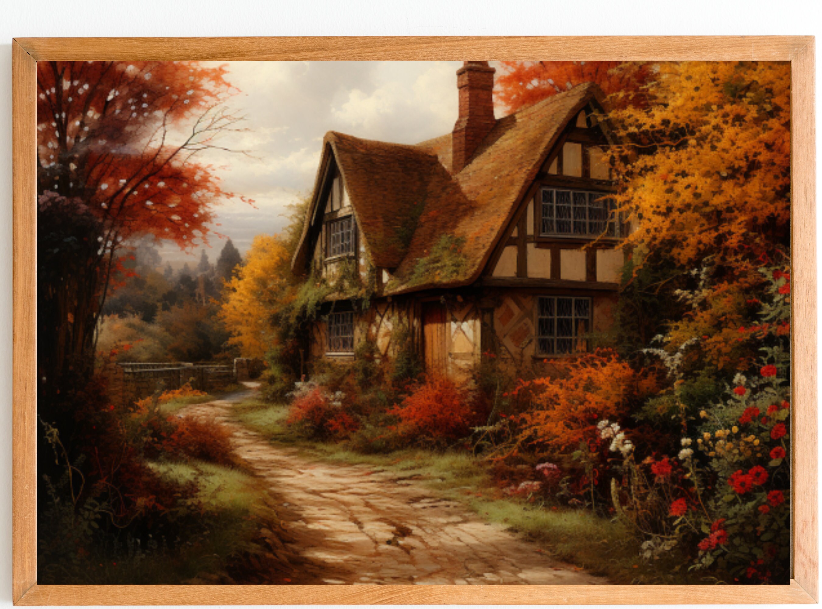 English Vintage Cottage Wall Art Set of 4 Vintage Home Room Cottage ...