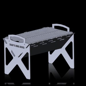 Plano de barbacoa listo para cortar con CNC para barbacoa portátil Archivo DXF Zona de barbacoa de papá Fogata para acampar
