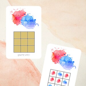 Carte à gratter annonce sexe bébé (Gender Reveal, Fille, Garçon...) image 4