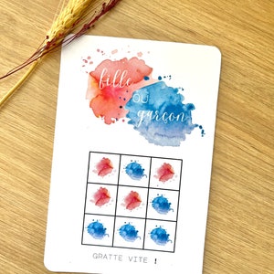 Carte à gratter annonce sexe bébé (Gender Reveal, Fille, Garçon...) image 2