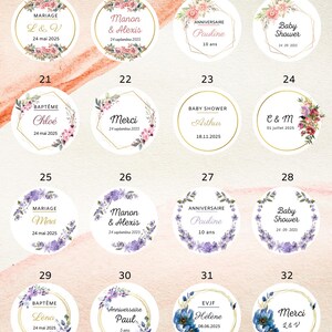 Étiquettes Autocollantes Personnalisables Pour Baptême - En Feuille D'or, D'argent Ou Rose, Parfaites Pour Cadeaux Et Décorations