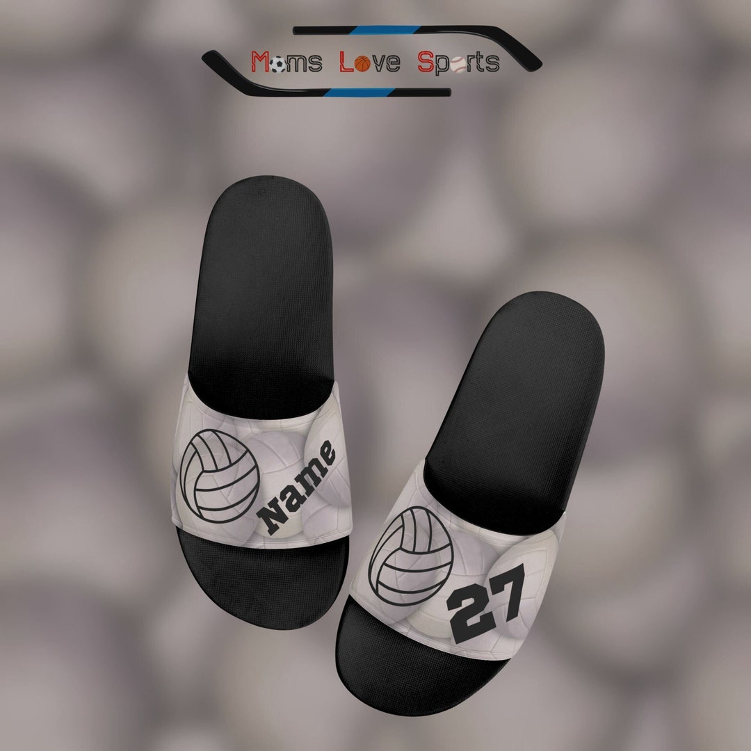Personalized Custom Women's Volleyball Slide Sandals Shoes Volleyball