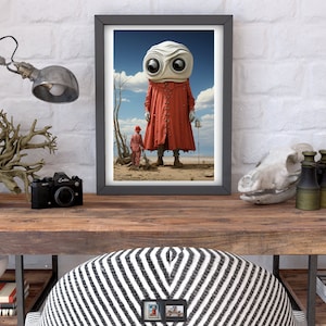 Surreal Digital print, Surreal print, Surrealist print, Portrait, Digital print, Digital art, Surreal wall art, home decor, downloadable