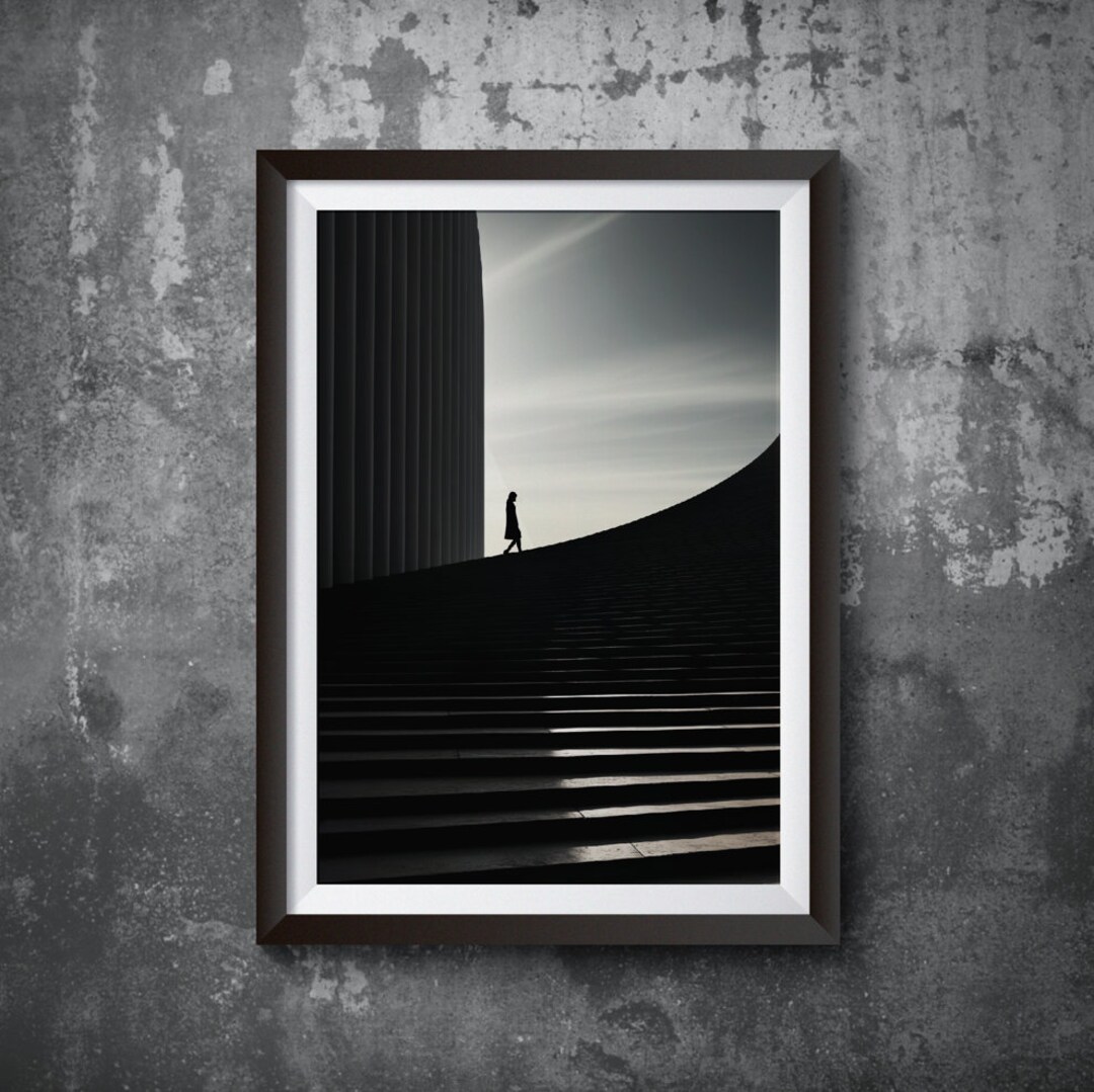 Black and White Print Minimalist Wall Art Digital Print - Etsy