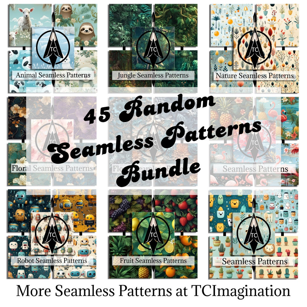 Seamless Patterns Bundle - 3D Patterns, Floral Patterns, Animal ...
