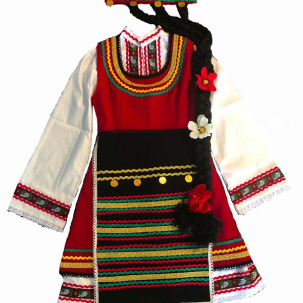 Kinder europäische, Balkan Folklore Kostüm für Mädchen