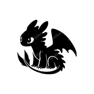 Ohnezahn Drachen Silhouette SVG PNG JPG | Schnitt Datei für Cricut Projekte