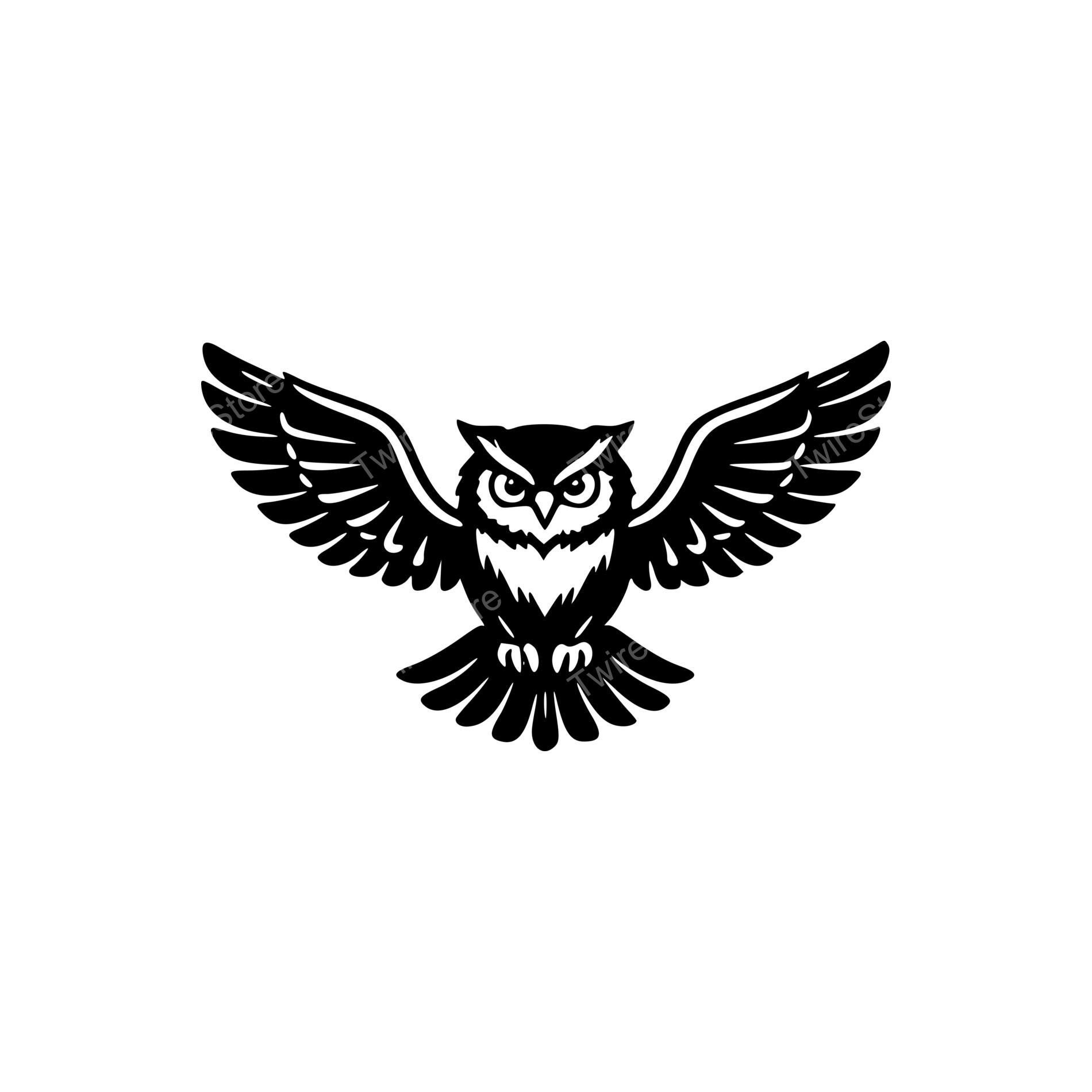 Owl Silhouette Art SVG PNG JPG | Perfect for Cricut Projects