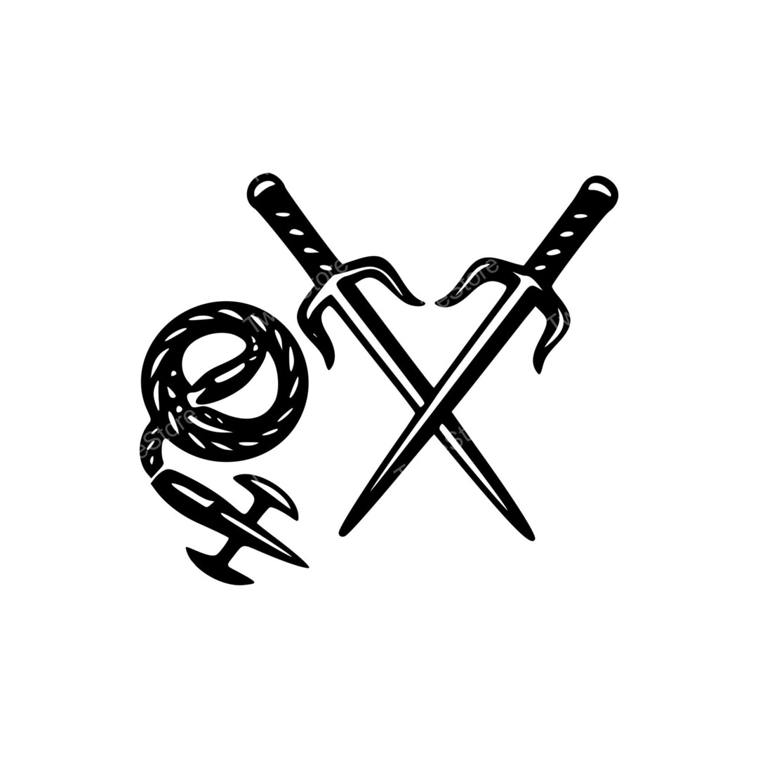 Pirate Sword & Rope Silhouette SVG PNG JPG | Nautical Adventure Design ...