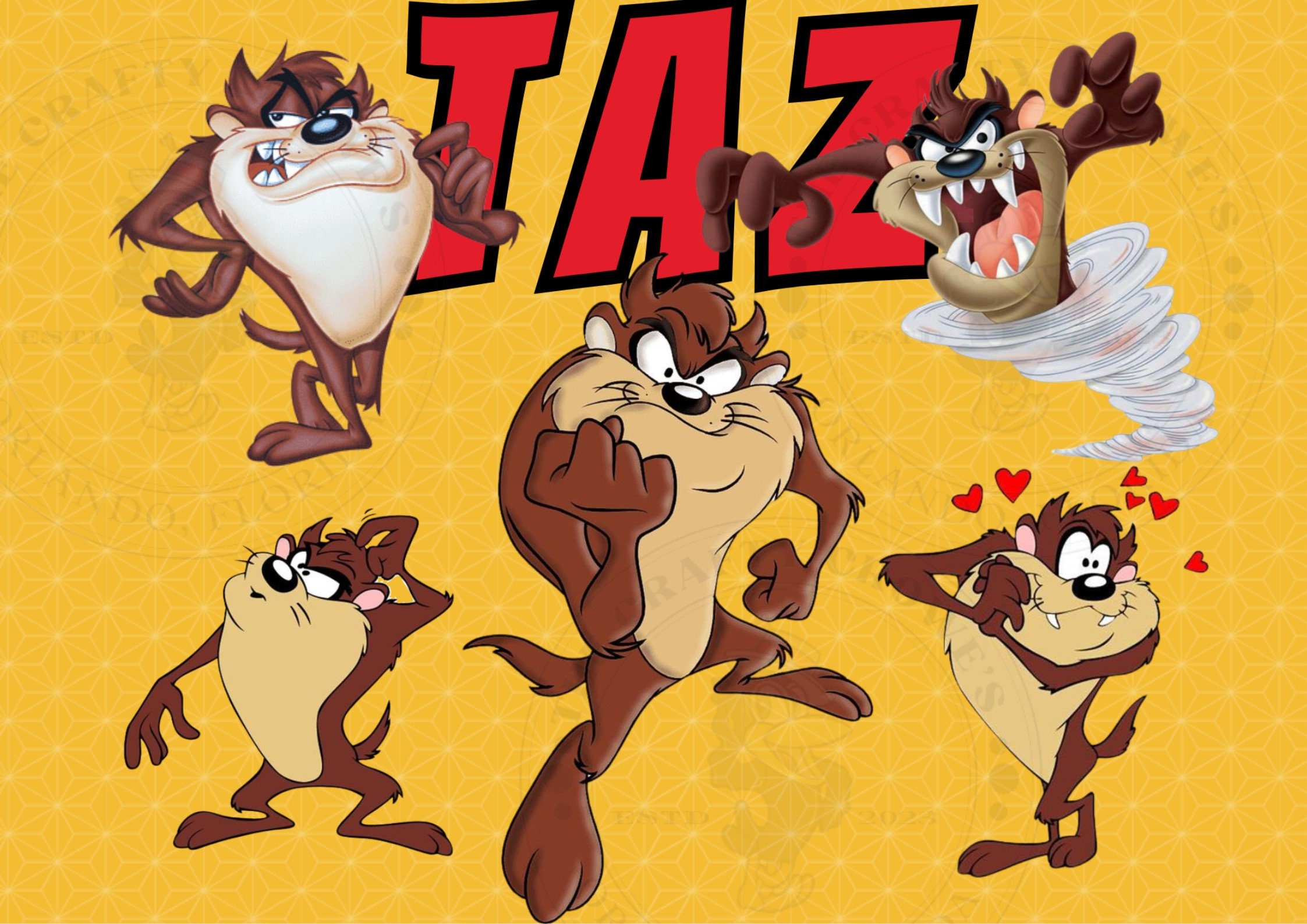 Taz 20oz Tumbler, 20oz Skinny Tumbler, Cartoon Tumbler Wrap