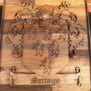 coat of arms and military plaques