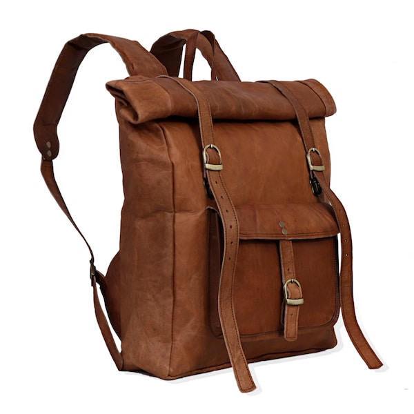 Leather Backpack, Leather Laptop Bag, Laptop Backpack, School Bag, Knapsack Rucksack, Travel Bags, Personalized Full Grain Leather Backpack