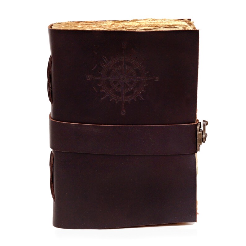 Vintage Leather Compass Journal Antique Handmade Leather Etsy