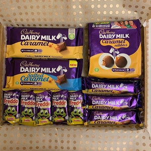 Cadbury Dairy Milk Caramel Large Selection Letterbox Gift including personalised message for him/her | Handmade Chocolate Selection Gifts