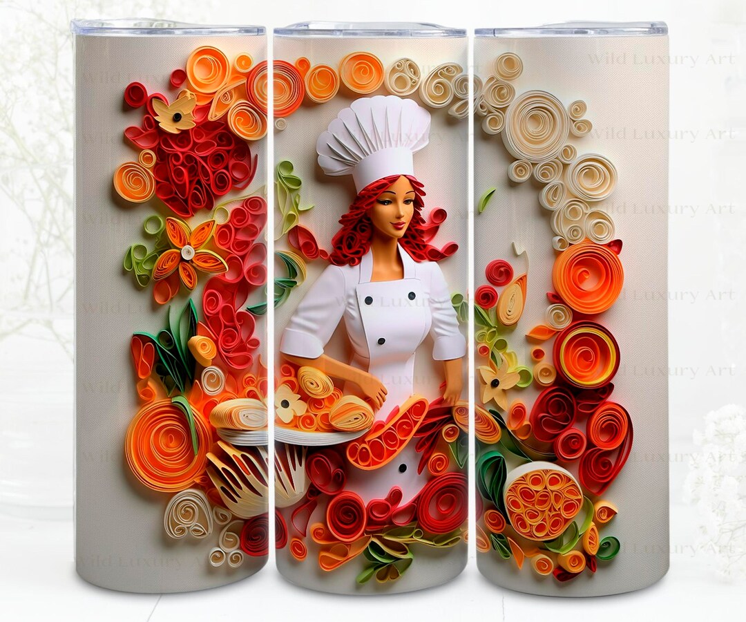 3D Tumbler Wrap Sublimation Chef Quilling Art Sublimation Etsy 3d-tumbler-wrap-sublimation-chef-quilling-art-sublimation-etsy