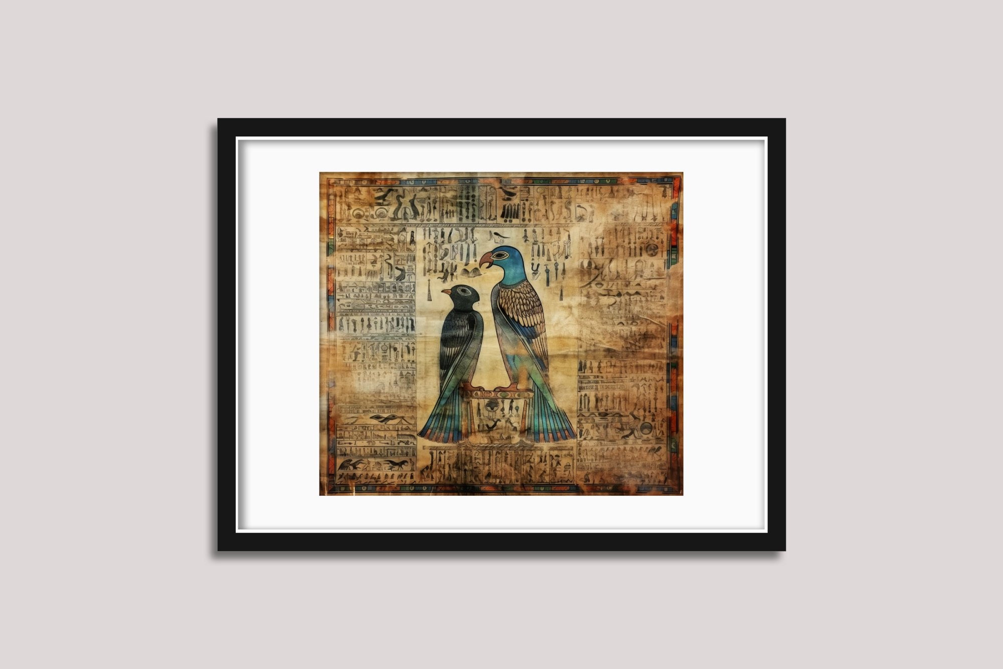 Distressed Papyrus Egyptian Papyrus Ani Distressed Digital Art Print - Etsy