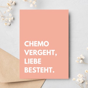 Grußkarte Krebs || Mutmacher Postkarte || Genesungswünsche || Sprüche Chemotherapie || Gute Besserung Karte für Krebskämpfer