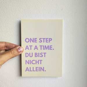 Grußkarte mit Mutmacherspruch Karte zum Aufmuntern Sprüche Krankheit Ermutigung für Krebskämpfer Trauerkarte mit Spruch Bild 4