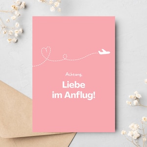 Postkarte Liebe im Anflug || Grußkarte ich bin für dich da || Grußkarte Liebe schenken || Karte du bist nicht allein || Genesungskarte