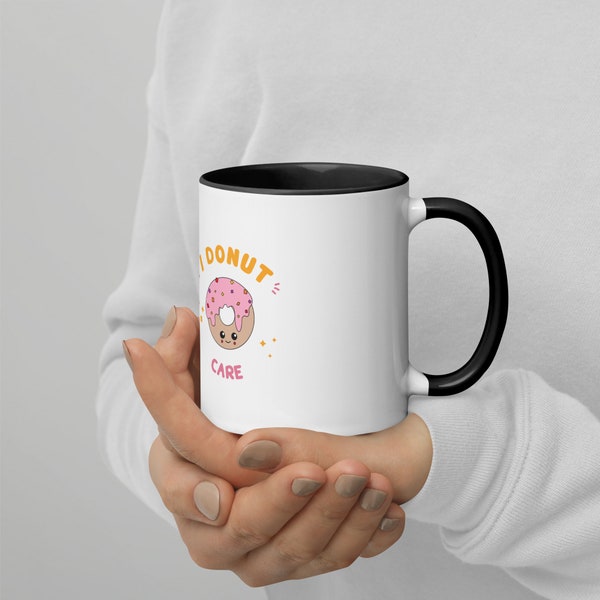 I Donut Care Coffee Mug - Ceramic Cup for Donut Lovers