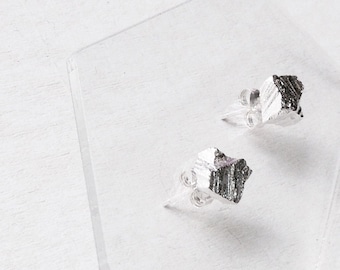 Minimalist Cube Stud Earrings, 925 Silver Textured Earrings, Handmade Modern Geometric Gift for Her, Handcrafted earring {Cube earrings}